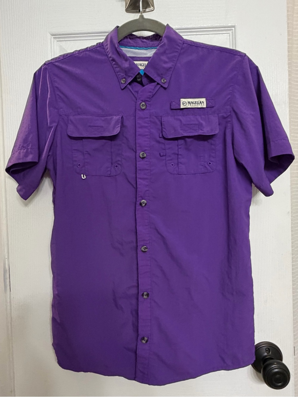 Magellan Outdoors Youth Fish Gear Purple Fishing Shirt Size Large (14-16)